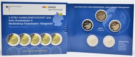 2 Euro Mecklenburg Vorpommern Komplettsatz A J 2024 Pp Deutschland