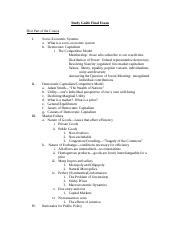 Study Guide Final Exam POSC 431 Spring 2020 Doc Study Guide Final