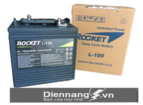 Ắc quy xe điện xe Golf Rocket L 105 gc2 105 6v 225ah