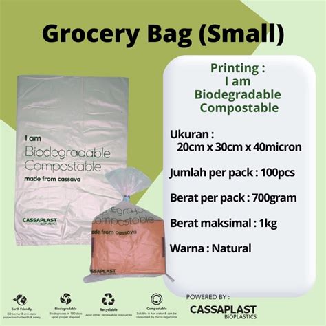 Jual Grocery Bag Small Plastik Packing Eco Friendly Printing