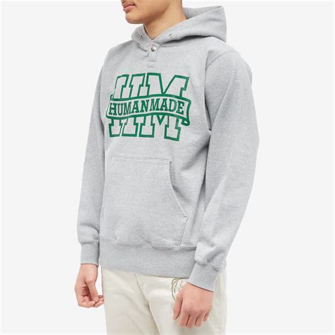 Human Made Snap Popover Hoodie Grey End Us