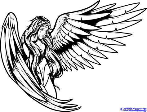 Angels Line Drawing At Getdrawings Free Download