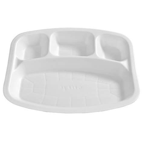 Rectangular Disposable Thermocol Plates For Serving Food Pattern