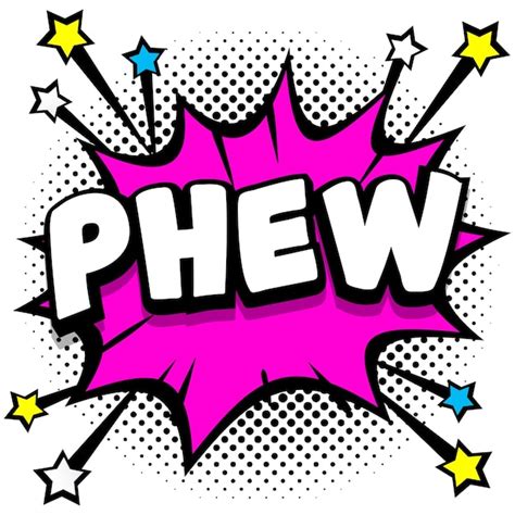 Phew Pop Art Comic Speech Bubbles Libro Efectos De Sonido Vector Gratis