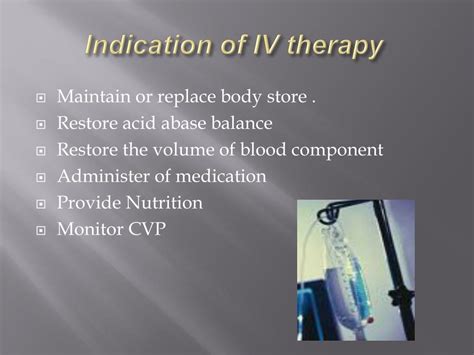 Ppt Type And Indications Of Iv Therapy Powerpoint Presentation Free Download Id1185529