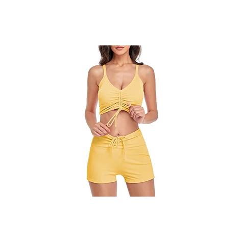 Coolsterster Bikini Fioriti Checkered Skinny Tessuto In Costume Da