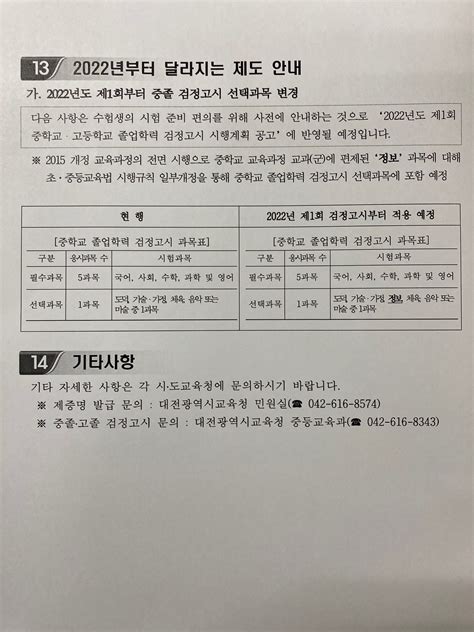 2021년도 제2회 중학교 졸업학력 검정고시 시행계획 공고고려학원