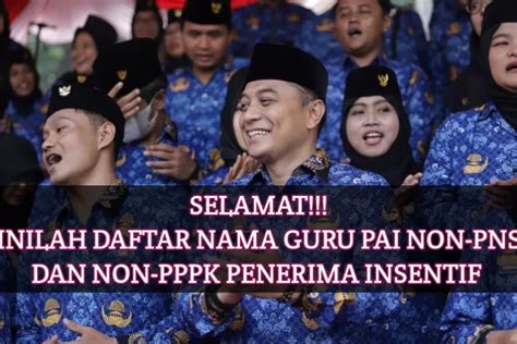 Siap Cair Inilah Daftar Lengkap Nama Guru Pai Penerima Tunjangan