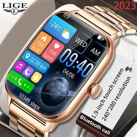 Lige Women Smart Watch Men Inch Full Touch Bracelet Sport