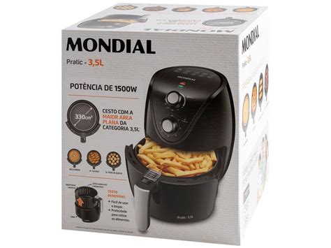 Fritadeira El Trica Sem Leo Air Fryer Mondial Pratic Af Preta L