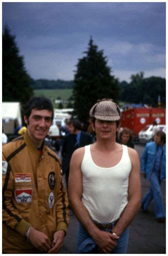 Photograph of David Purley posing with Luc Ghys (1974 BRITISH GRAND ...