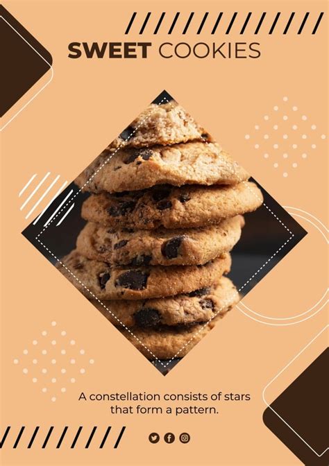 Free Abstract Sweet Cookies Bakery Flyer Template