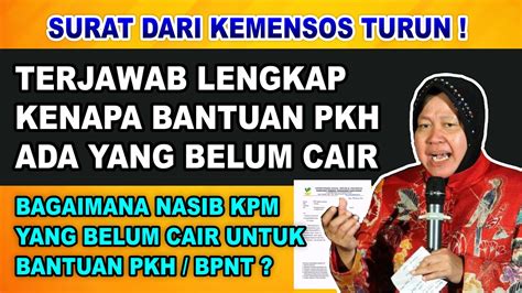 Surat Kemensos Turun Terjawab Kenapa Ada Bantuan Pkh Belum Cair