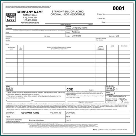 Straight Bill Of Lading Short Form Sample Bogiolo