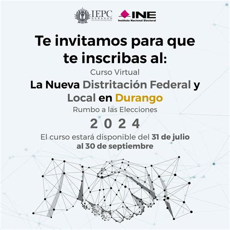 Invita el IEPC al curso sobre la nueva distritación federal y local en