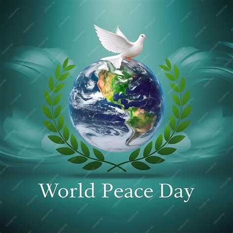 International Day Of Peace Poster Vector Image Illustration Premium