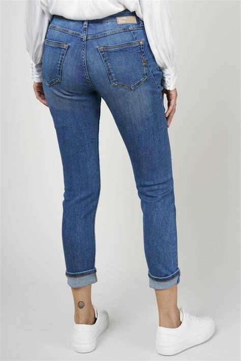 Blue Fire Damen Jeans Gigi Slim Tapered In Blau Stone Mode Wendeln Shop