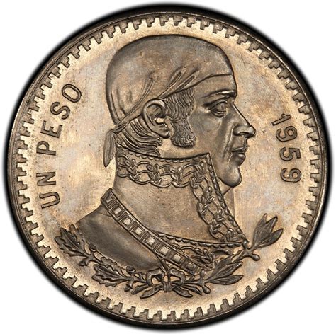 1 Peso Pattern Copper Nickel Mexico Numista