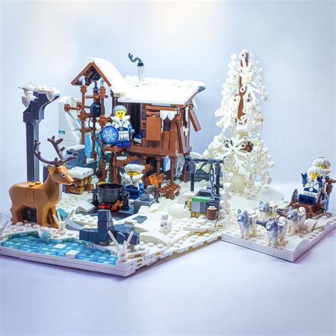 LEGO MOC Winter Outpost CMF 22 Snow Guardian Habitat By Jildos