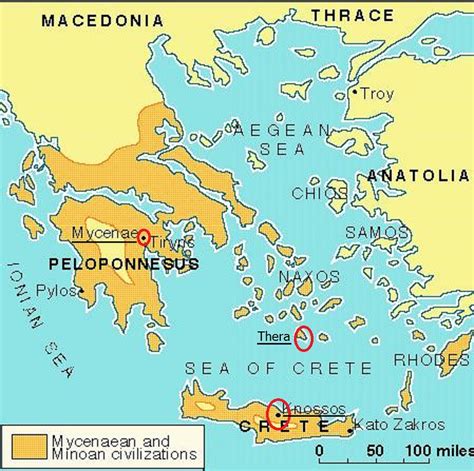 Ancient Aegean Sea Map