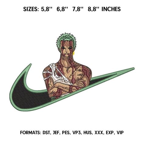 Roronoa Zoro Embroidery Design File One Piece Anime Embroi Inspire