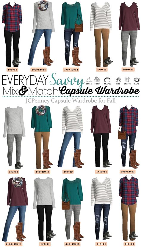 Jcpenney Fall Clothes Capsule Wardrobe Everyday Savvy Fashion Capsule Wardrobe Cute Fall