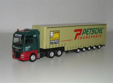 Herpa Man Tgx Xxl Jumboplanensattelzug Petschl