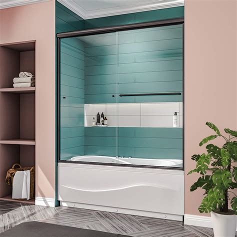 Buy Elegant Bypass Tub Shower Door Semi Frameless Sliding Shower Door