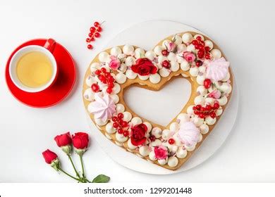 Homemade Trendy Heart Shaped Naked Cake Stock Photo Shutterstock