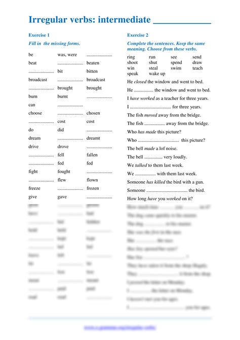 SOLUTION Irregular Verbs Test 3 Studypool