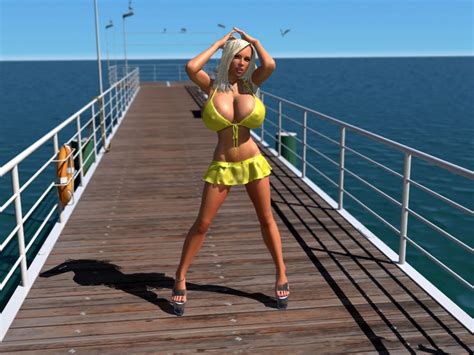 Busty D Blonde Babe Shows Her Huge Boobs Under Bikini Outdoors Porn Pictures XXX Photos Sex