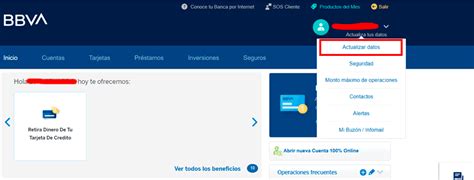 Cómo actualizar mis datos BBVA Banco Continental por Internet