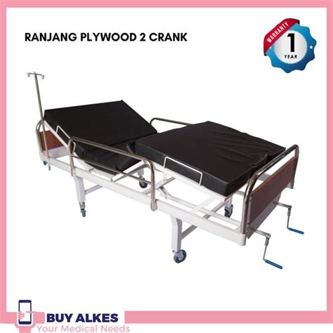 Jual Tempat Tidur Pasien Plywood 2 Crank Ranjang Rumah Sakit