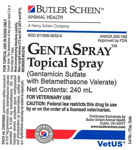 Gentaspray Gentamicin Sulfate With Betamethasone Valerate Spray