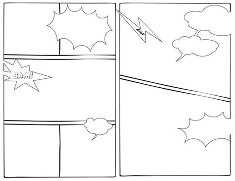 Make It Superhero Costume Comic Book Template Comic Strip Template