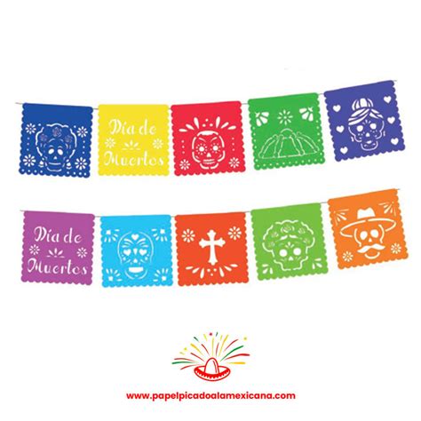 ENRAMADA DIA DE MUERTOS MINI Papel Picado Muertos