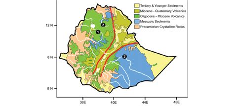 Geological Map Of Ethiopia Showing The Ethiopian Plateau Underlain By