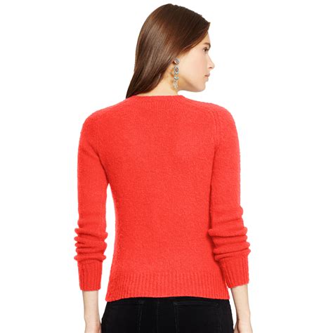 Polo Ralph Lauren Wool Cashmere Sweater In Coral Pink Lyst