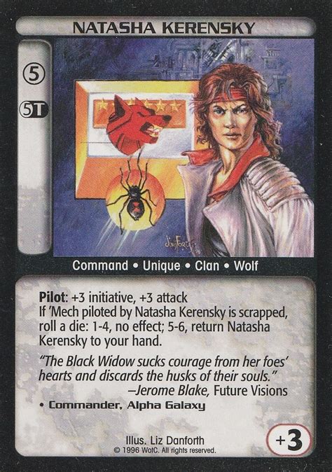 Natasha Kerensky Ccg Limited Battletechwiki