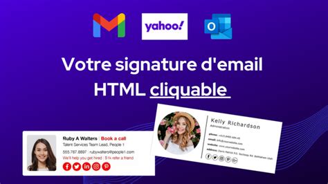 Je Vais Cr Er Une Signature De Mail Html Cliquable Pour Outlook Gmail