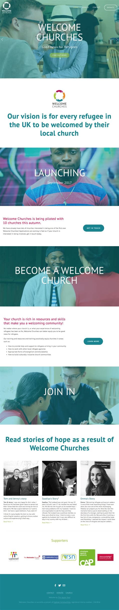 Welcome Churches Website Design For A Uk Charity
