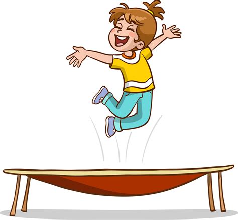 kids jumping on trampoline cartoon vector 22093122 Vector Art at Vecteezy