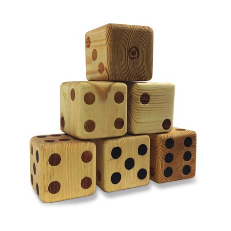 large wooden dice garden shop