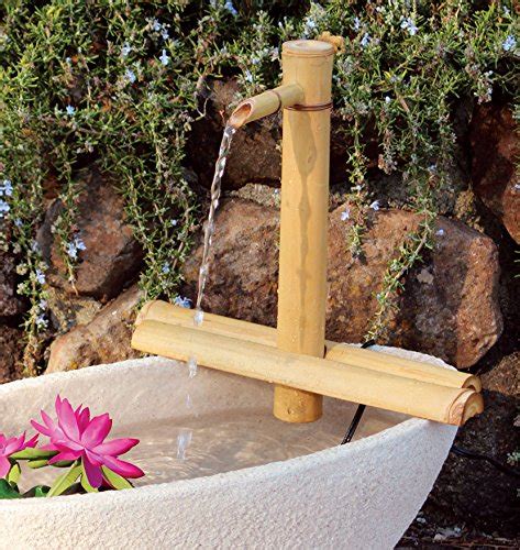 Bamboo Accents Water Fountain With Pump For Patio Indoor Outdoor