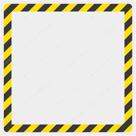 Construction warning border on a white background, vector illustration ...