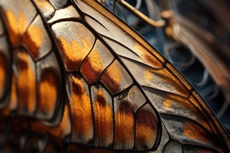 Premium Photo Macro Shot Of A Butterfly Wing Or Insects Exoskeleton