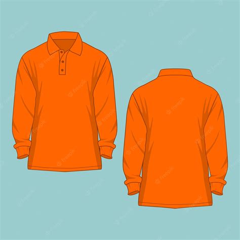 Premium Vector Polo Tshirt Long Sleeve Mockup Vector Image And Illustration