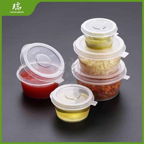 Rearun Disposable Pp Plastic Sauce Cup China Manufacturing Sauce