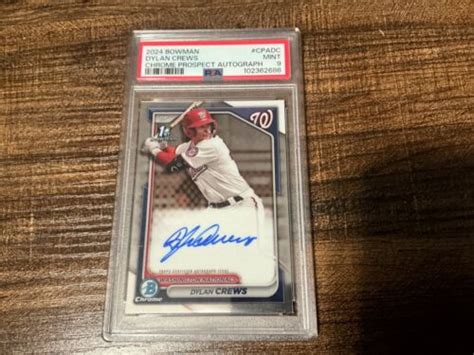 Bowman St Dylan Crews Chrome Prospect Auto Cpadc Psa Mint Au