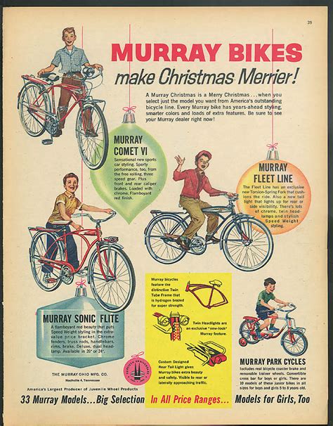 Murray Bikes Make Christmas Merrier Comet Vi Sonic Flite Fleet Bicycle